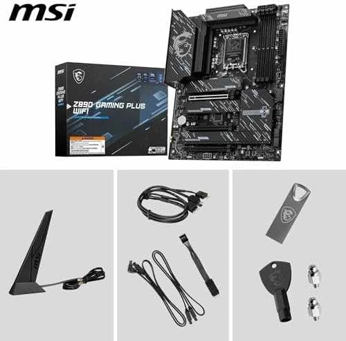 Pagrindinė plokštė MSI Z890 GAMING PLUS WIFI | Procesorių šeima Intel | Procesoriaus lizdas LGA1851 | DDR5 UDIMM | Palaikomos standžiojo disko sąsajos SATA, M.2 | SATA jungčių skaičius 4