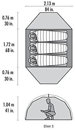 Trivietė palapinė MSR Eliksyras 3 - Žalia