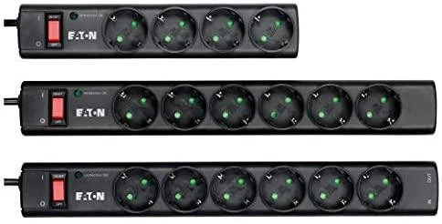 Eaton PS6D viršįtampių ribotuvas 6 AC išvestis(ys / čių) 220 - 250 V Juoda, Balta 1 m
