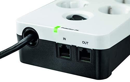 Eaton PB6TUD viršįtampių ribotuvas 6 AC išvestis(ys / čių) 220 - 250 V Juoda, Balta 1,5 m