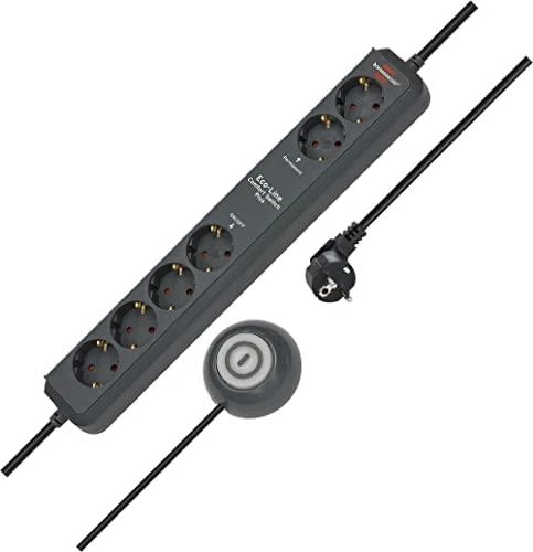 Brennenstuhl Eco-Line prailgintuvas / kojinis jungtukas 6 x CEE 7/4, 1xCEE 7/7, 1.5m, antracito1159560516 / GT-359