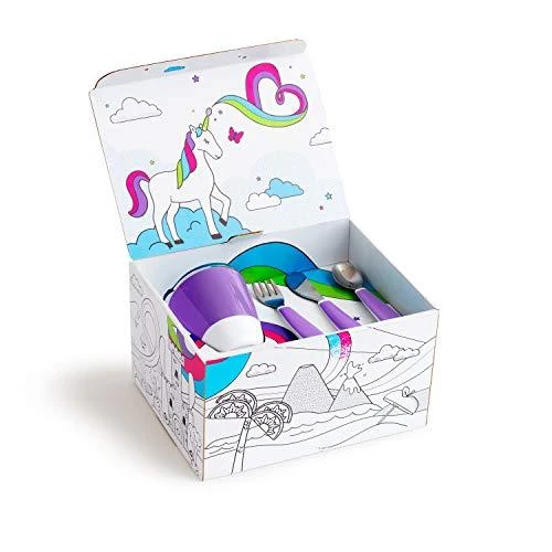 MUNCHKIN indų rinkinys COLOUR ME HUNGRY DINNIN SET, violetinis