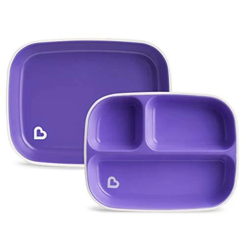 MUNCHKIN indų rinkinys COLOUR ME HUNGRY DINNIN SET, violetinis