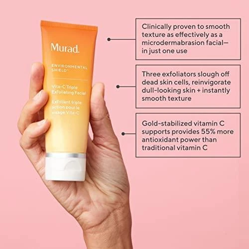 Murad Skincare Murad Vita-C Triple Exfoiliating Facial valomasis veido šveitiklis, 80 ml