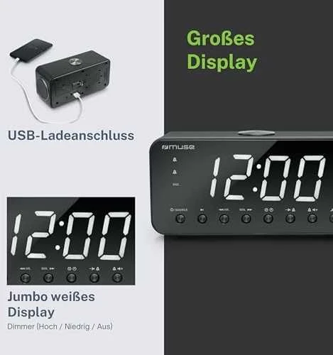 Muse | Clock radio | M-192CR | Juodas