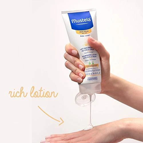 „Mustela Baby“ maitinamasis kūno losjonas sausai odai (maitinamasis losjonas su šaltuoju kreminiu), 200 ml