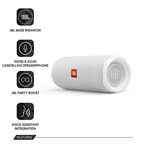 Nešiojama kolonėlė JBL Flip 5 (Balta)
