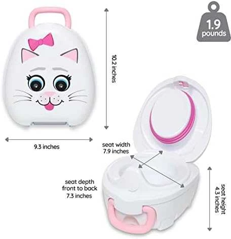 Mokomasis nešiojamas naktipuodis My Carry Potty, katytė, rožinės spalvos