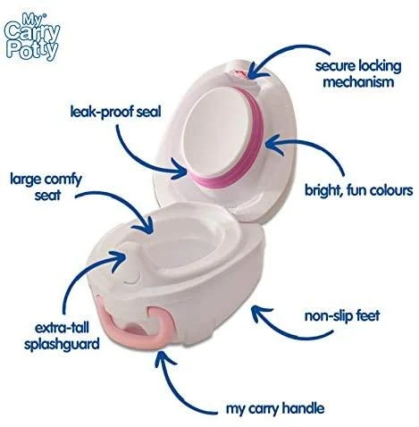 Mokomasis nešiojamas naktipuodis My Carry Potty, katytė, rožinės spalvos