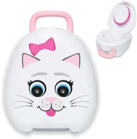 Mokomasis nešiojamas naktipuodis My Carry Potty, katytė, rožinės spalvos