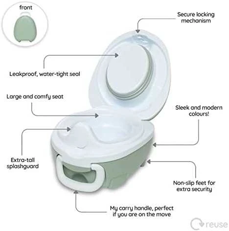 Mokomasis nešiojamas naktipuodis My Carry Potty, pingvinas, juodos ir baltos spalvos