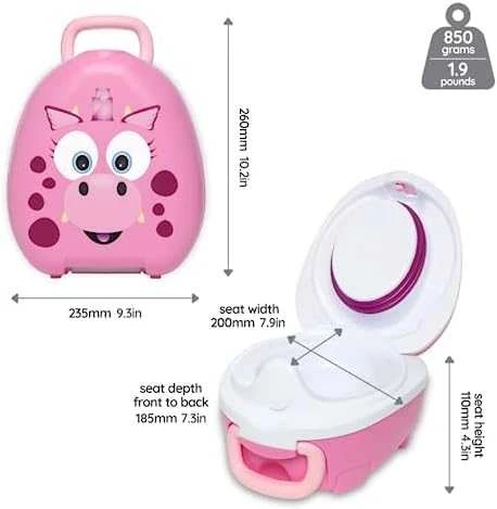 My Carry Potty Mokomasis nešiojamas naktipuodis, Švelniai rausvas