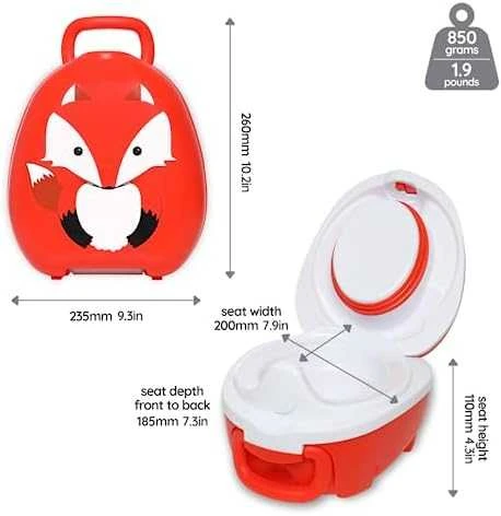 Mokomasis nešiojamas naktipuodis My Carry Potty, lapė, raudonos spalvos