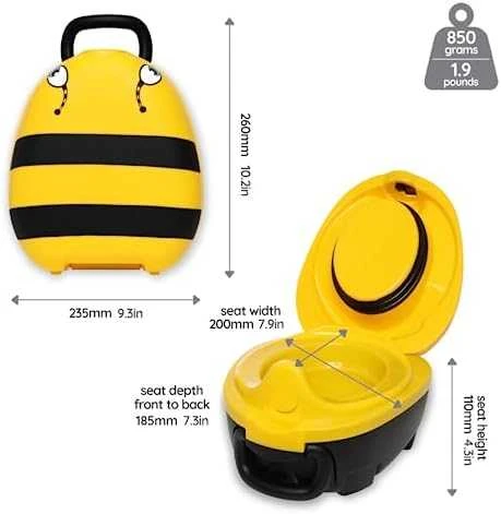 Mokomasis nešiojamas naktipuodis My Carry Potty, bitutė, geltonos ir juodos spalvos