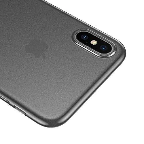Dėklas Baseus Baseus Wing Case itin plonas dėklo dangtelis, skirtas iPhone XS Max juoda permatoma (WIAPIPH65-E01)