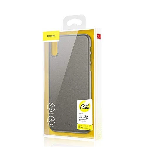 Dėklas Baseus Baseus Wing Case itin plonas dėklo dangtelis, skirtas iPhone XS Max juoda permatoma (WIAPIPH65-E01)
