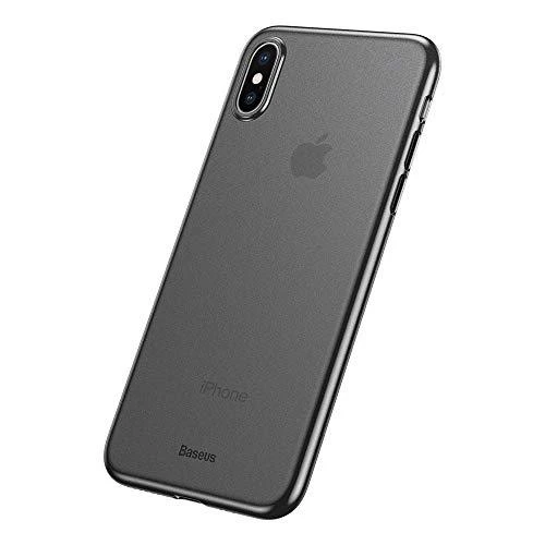 Dėklas Baseus Baseus Wing Case itin plonas dėklo dangtelis, skirtas iPhone XS Max juoda permatoma (WIAPIPH65-E01)