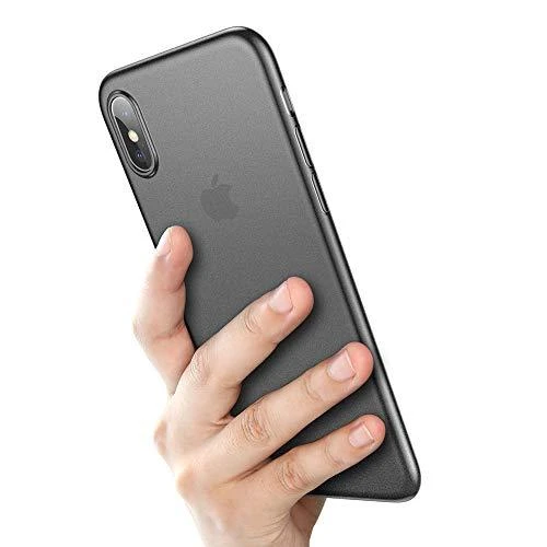 Dėklas Baseus Baseus Wing Case itin plonas dėklo dangtelis, skirtas iPhone XS Max juoda permatoma (WIAPIPH65-E01)