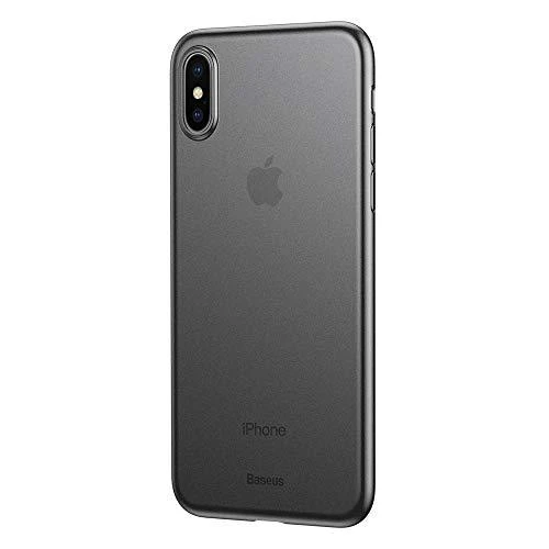 Dėklas Baseus Baseus Wing Case itin plonas dėklo dangtelis, skirtas iPhone XS Max juoda permatoma (WIAPIPH65-E01)