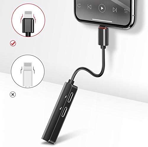 Dėklas Baseusas Baseus L52 garso adapteris iš Lightning į 3.5mm ir 2x Lightning - juodas