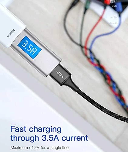 Baseus Cafule USB Lightning kabelis 1.5A 2m - Auksinis / Tamsiai mėlynas