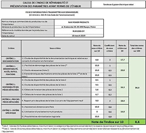 Robotas vejapjovė NAC RLM1000-DY Ultrasonic
