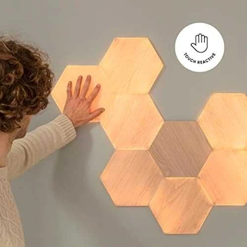 Sieninis šviestuvas Nanoleaf | Elementų medžio išvaizdos šešiakampių pradinis rinkinys (7 panelės) | Šaltos Baltos + Šiltos Baltos
