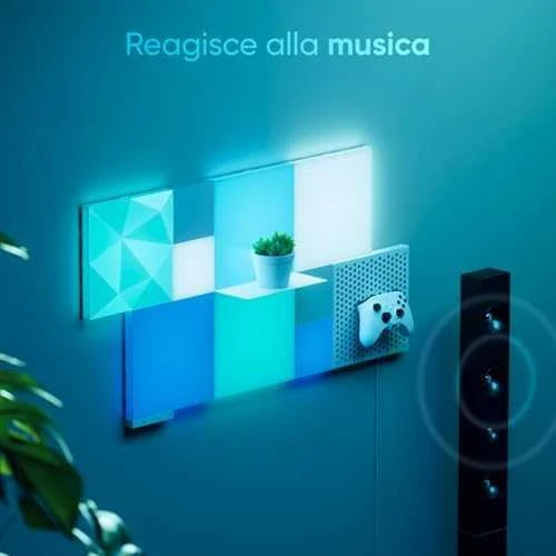 „Nanoleaf Blocks“ tekstūruotų didelių kvadratų papildomas rinkinys (2 panelės) | 16 mln. spalvų