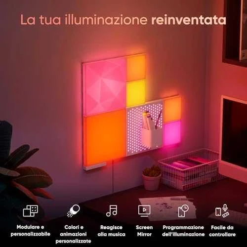 „Nanoleaf Blocks“ tekstūruotų didelių kvadratų papildomas rinkinys (2 panelės) | 16 mln. spalvų
