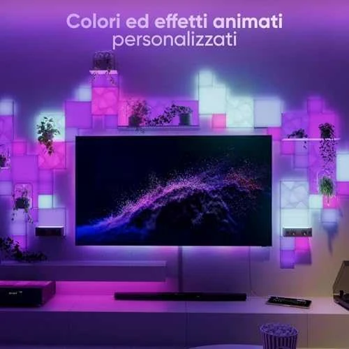 „Nanoleaf Blocks“ tekstūruotų didelių kvadratų papildomas rinkinys (2 panelės) | 16 mln. spalvų