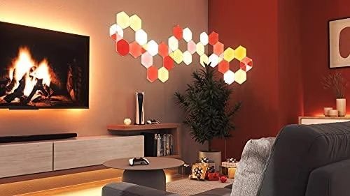 Nanoleaf Nanolapis | Formos šešiakampis - Išplėtimo paketas (3 plokštės) | 16M+ spalvų