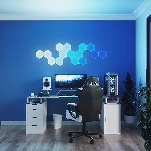 Nanoleaf Nanolapis | Formos šešiakampis - Išplėtimo paketas (3 plokštės) | 16M+ spalvų