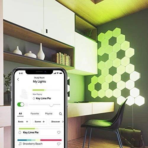 Nanoleaf Nanolapis | Formos Hexagons Starter Kit (9 plokštės) | 16 mln.+