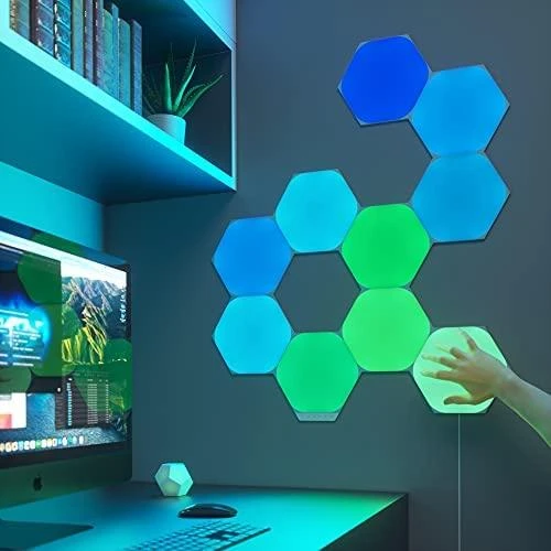 Nanoleaf Nanolapis | Formos Hexagons Starter Kit (9 plokštės) | 16 mln.+