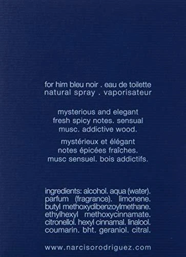 Narciso Rodriguez Bleu Noir For Him EDT tualetinis vanduo vyrams, 50 ml
