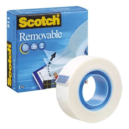 3M Lipni juostelė SCOTCH MAGIC, 19 mm x 33 m, nuimama