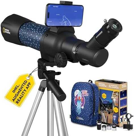 Bresser Teleskopas su virtualios realybės programėle NATIONAL GEOGRAPHIC 140x