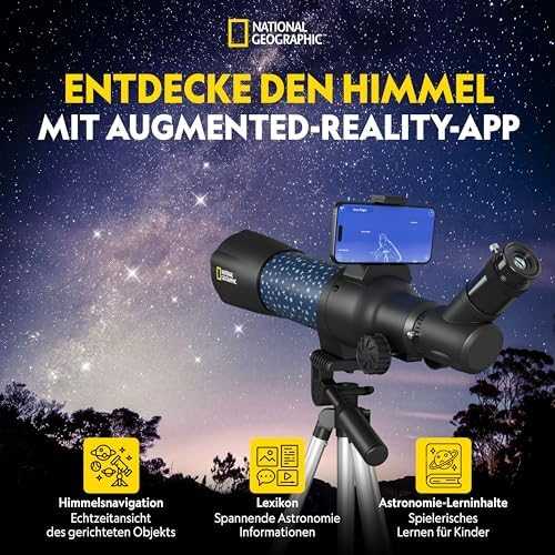 Bresser Teleskopas su virtualios realybės programėle NATIONAL GEOGRAPHIC 140x