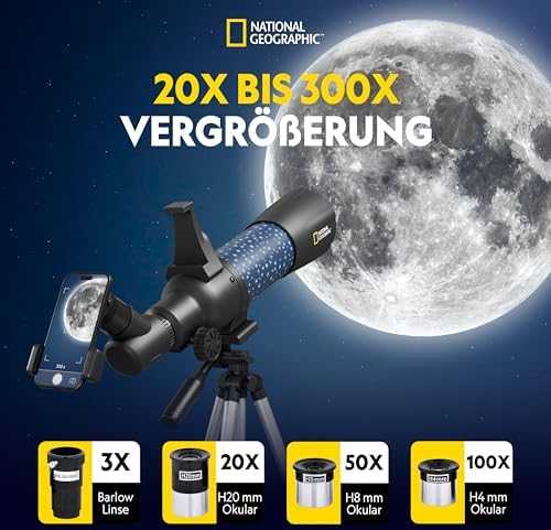 Bresser Teleskopas su virtualios realybės programėle NATIONAL GEOGRAPHIC 140x