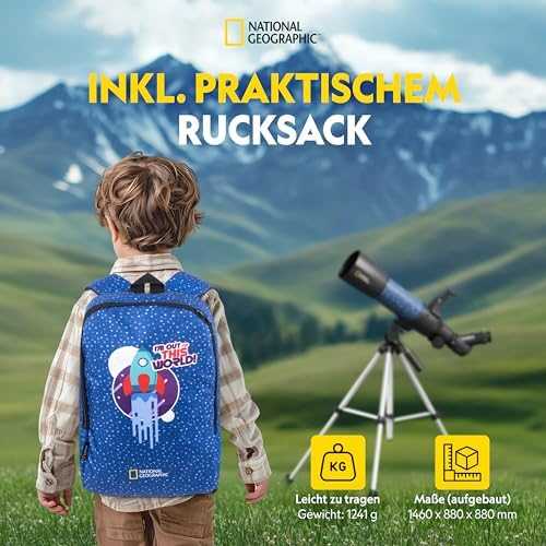 Bresser Teleskopas su virtualios realybės programėle NATIONAL GEOGRAPHIC 140x