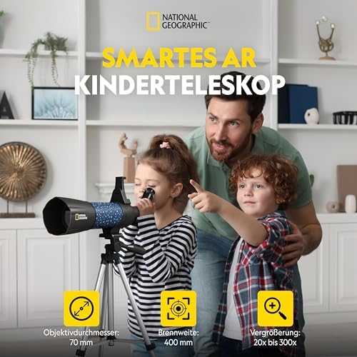 Bresser Teleskopas su virtualios realybės programėle NATIONAL GEOGRAPHIC 140x