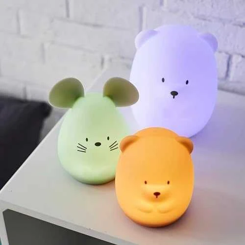 Nattou - silikoninė LED naktinė lempa | Meškiukas 16 cm