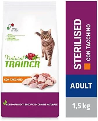 Natural Trainer Cat Adult Sterilised kalakutiena su kalakutiena 1.5kg
