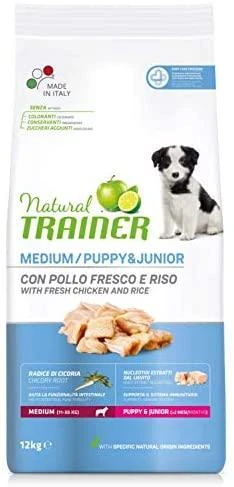 Natural Trainer PUPPY/JUNIOR MEDIUM (Vištiena) 12kg