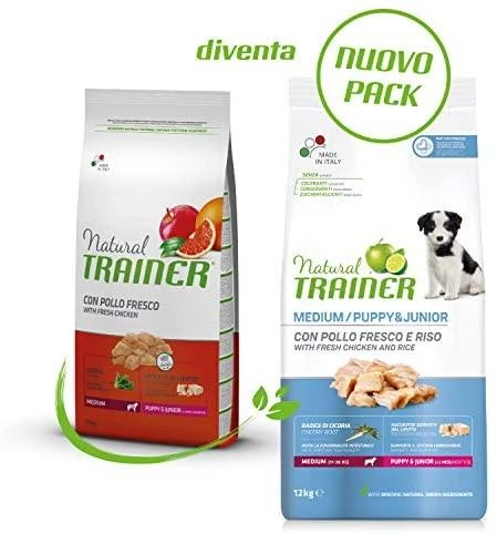 Natural Trainer PUPPY/JUNIOR MEDIUM (Vištiena) 12kg