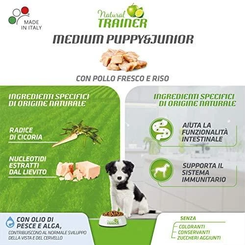 Natural Trainer PUPPY/JUNIOR MEDIUM (Vištiena) 12kg