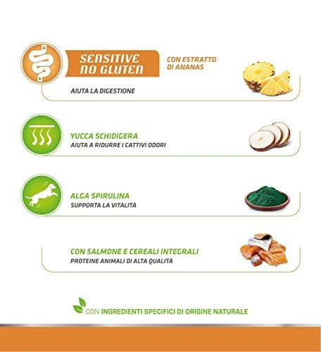 Natural Trainer ADULT DOG SENSITIVE be gliuteno MINI su lašiša 2kg