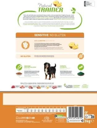 NT ADULT DOG SENSITIVE NO GLUTEN M/M RABBIT (triušiena) 3kg