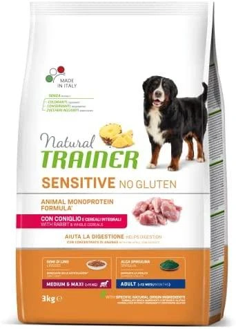 NT ADULT DOG SENSITIVE NO GLUTEN M/M RABBIT (triušiena) 3kg