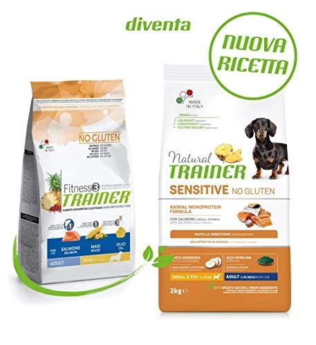 Natural Trainer ADULT DOG SENSITIVE be gliuteno MINI su lašiša 2kg